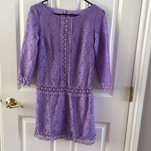 Purple lace dress